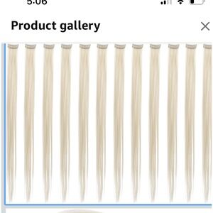 New Platinum blonde clip in hair extensions. Straight